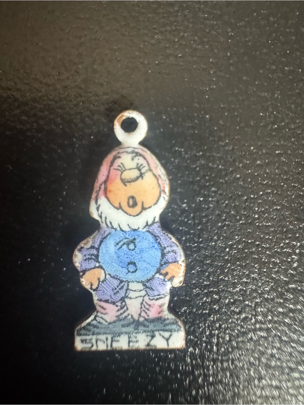 Sneezy Dwarf Enamel Bracelet Charm - Multicolor